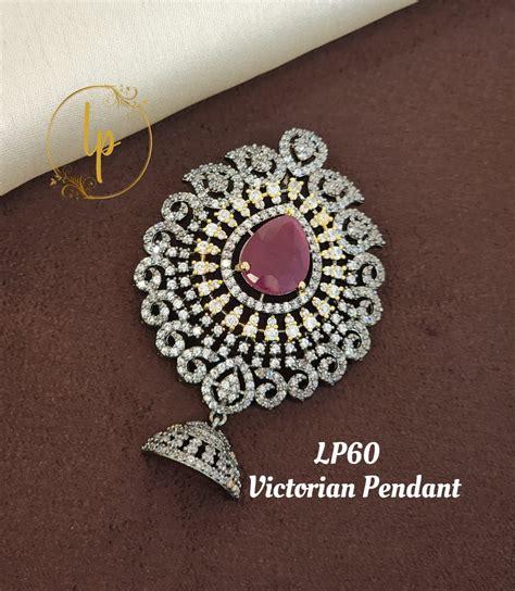 Margarita, Victorian Style elegant White stone Pendant for Women-SAYD0 ...