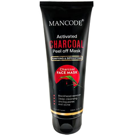 Mancode Activated Charcoal Peel Off Mask For Men & Women - 100ml, Face