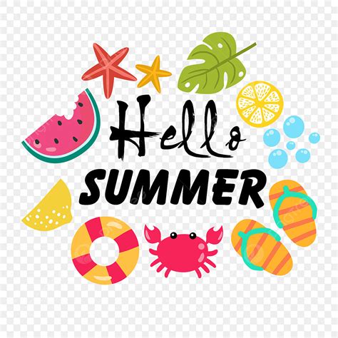 Hello Summer Png ، المتجهات ، PSD ، قصاصة فنية , تحميل مجاني | Pngtree
