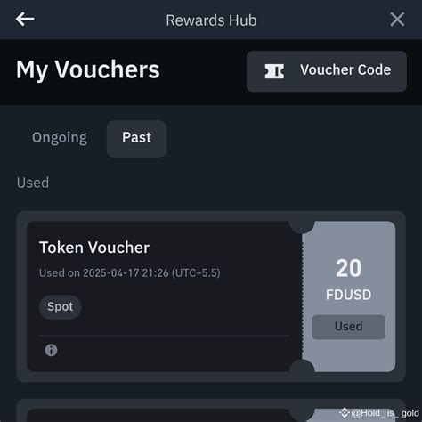 🎉 I JUST GOT $20 FDUSD SPOT VOUCHER IN MY REWARD HUB💰🎁 H | Hold_ is ...