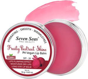 Seven Seas Lips Plumping Effect Lip Balm Fruity Beetroot Shine Vegan ...