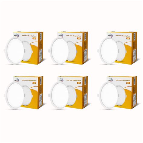 wipro Garnet 6W Wave CCT Round Panel | Colour Changing Panel | Warm ...