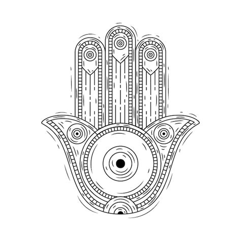 Hand getekend boze oog symbool | Gratis Vector