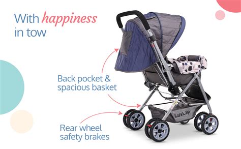 Buy LuvLap Sunshine Baby Stroller/Pram for 0 to 3 Years, New Born ...