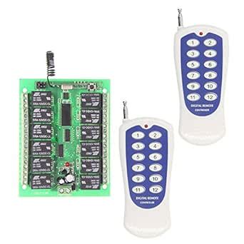 Generic 24V, 433 MHZ: DC 12V 24V 12 CH 12CH Radio Controller RF ...
