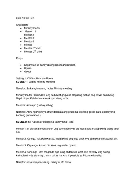 Image result for Example of Skit Script