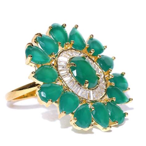 Sian Gold Plated American Diamond Ring – JewelEMarket