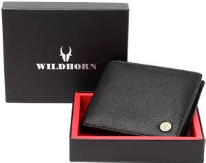WILDHORN Men Casual Black Genuine Leather Wallet Black - Price in India ...