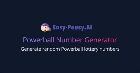 Powerball Number Generator 的图像结果