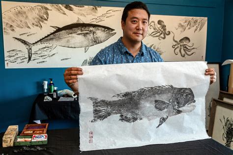 Dwight Hwang's gyotaku art raises awareness of California fish - Los ...