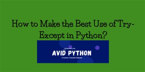 How to Use except in Python 的图像结果
