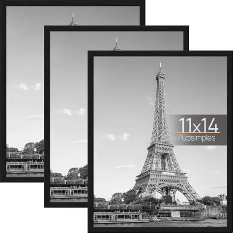 upsimples 3 Pack 11x14 Picture Frame, Black Picture Frame for Photo ...