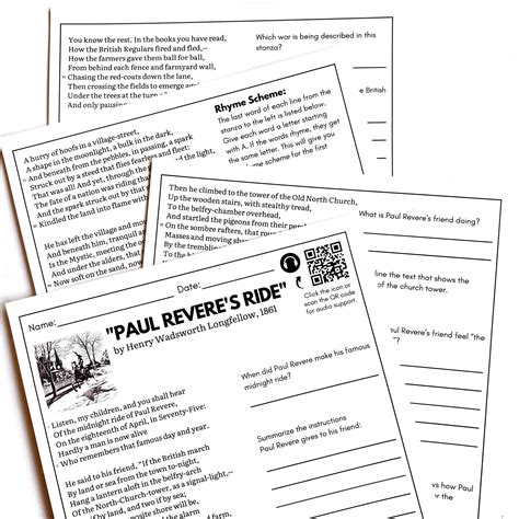 Paul Revere: The Graphic Novel | Worksheet - Worksheets Library