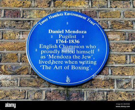 Daniel Mendoza Blue Plaque Bethnal Green London. Daniel Mendoza was an ...