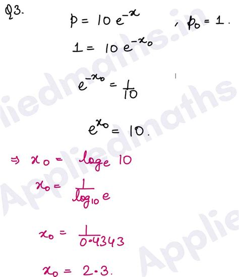 Q3. The demand function of a product is p = 10 e-x. Find the consumer’s ...