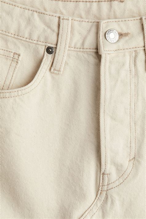 A-line denim skirt - Cream - Ladies | H&M IN
