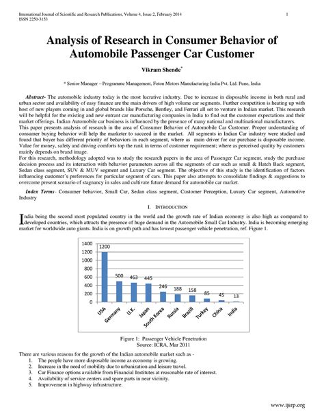Consumer preference in Indian automobile industry - ISSN 2250- Analysis ...