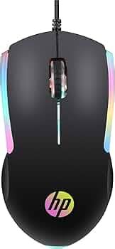HP M160 USB Wired Gaming Optical Mouse with LED Backlight, 1000 DPI, 3 ...