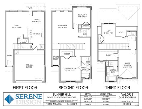 3 Story Floor Plans