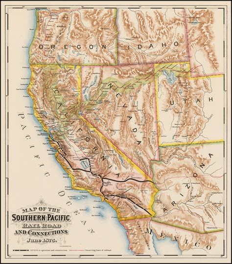 Southern Pacific Railroad Route Map