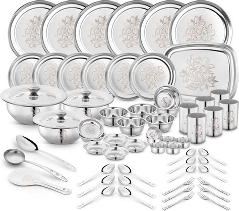 Judge by Prestige Classic Stainless Steel Dinner Set, Set of 51 Pieces ...
