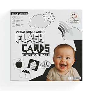 Buy ONESHISHU Black & White High Contrast Flash Cards | Sensory Level 1 ...