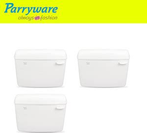 Parryware Slimline Single Flush Cistern set of 3 pic 0065 Side Handle ...