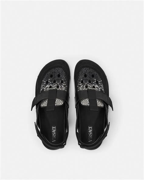 Crystal Suede Mules | VERSACE