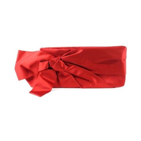 Valentino Red Silk Bow Trim Clutch ($215)
