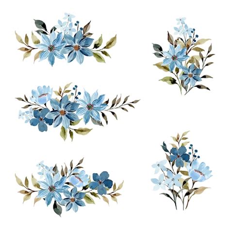 Blue Flowers Clipart Images - Free Download on Freepik
