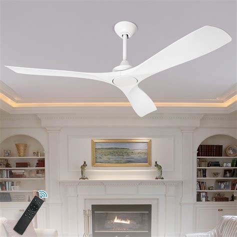 Amazon.com: Depuley White Modern Remote Ceiling Fan No Light, Low ...