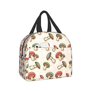 Buy Senheol Aesthetic Mushroom Print Lunch Box, Kawaii Small Insulation ...