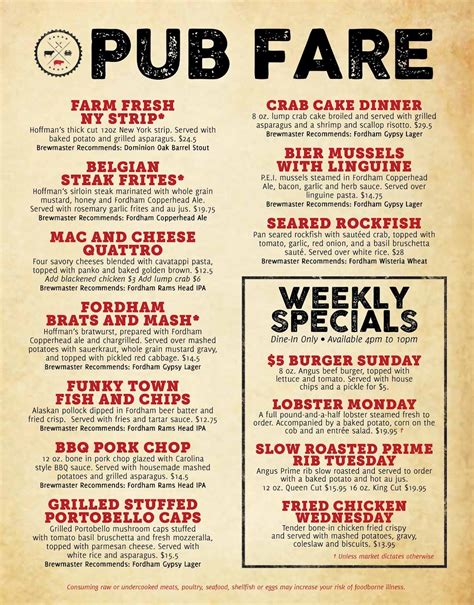 Menu at Rams Head Dockside pub & bar, Glen Burnie