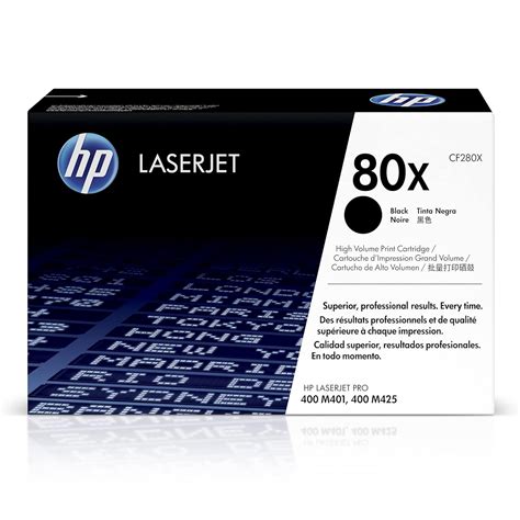 HP 80X (CF280X) Black High Yield Toner Cartridge for HP Laserjet Pro ...