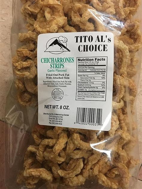 Tito AL's Choice Chicharrones (Fried Out Pork Fat w/Attached Skin) 8 Oz ...