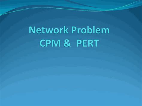 Image result for CPM Network Problems