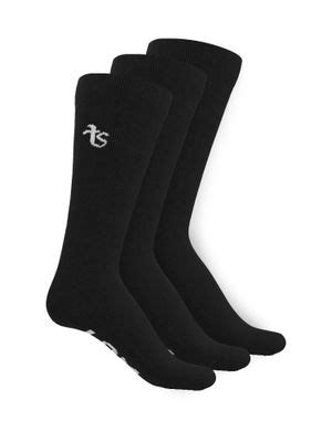 Buy TalkingSox Black Crew Bamboo Socks - Hypoallergenic (Pack of 3) Online