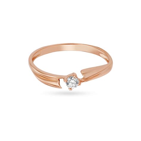 Sparkling Single Stone Finger Ring