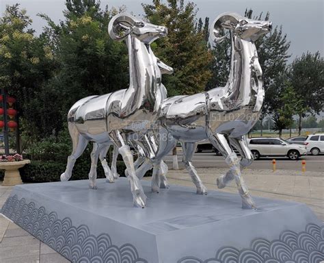 玻璃钢羚羊雕塑，玻璃钢动物雕塑 - 卓景雕塑公司