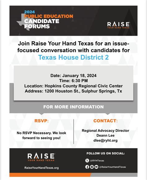 Raise Your Hand Texas on LinkedIn: If you're in Sulphur Springs -or ...