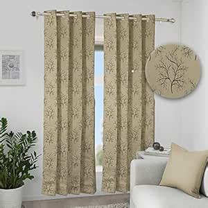 Buy Top Drapes Coffee Jacquard 7ft Door Curtain with Eyelet and Tie ...