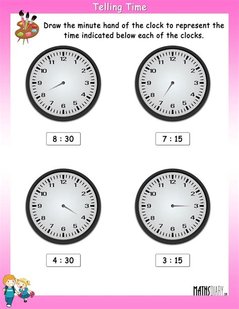 Time – Grade 1 Math Worksheets