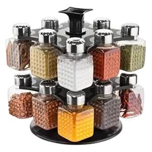 Mabron Multipurpose Jumbo Revolving Plastic Spice Rack 16 Piece ...