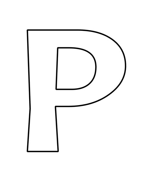 Printable 3D Bubble Letter P