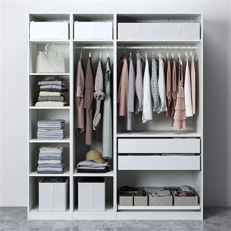 PAX / MEHAMN wardrobe with sliding doors, white/double sided light ...