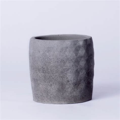 Xude Geometric Planter Dark Concrete - Succulent Planter Or Pen Stand ...