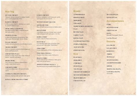 Menu at Theth Masala Restaurant & Cafe Gandipet, Hyderabad