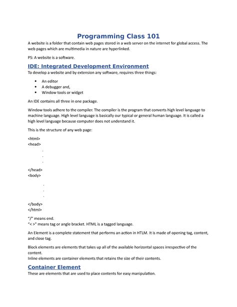 Image result for Welcome to Programming Class