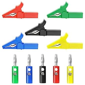 SING F LTD 5 Sets Alligator Clips with 4mm Banana Plugs 220V 30A ...