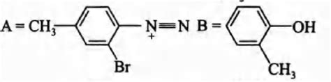 An azo compound X is cleaved at the azo linkage by stannous chloride ...